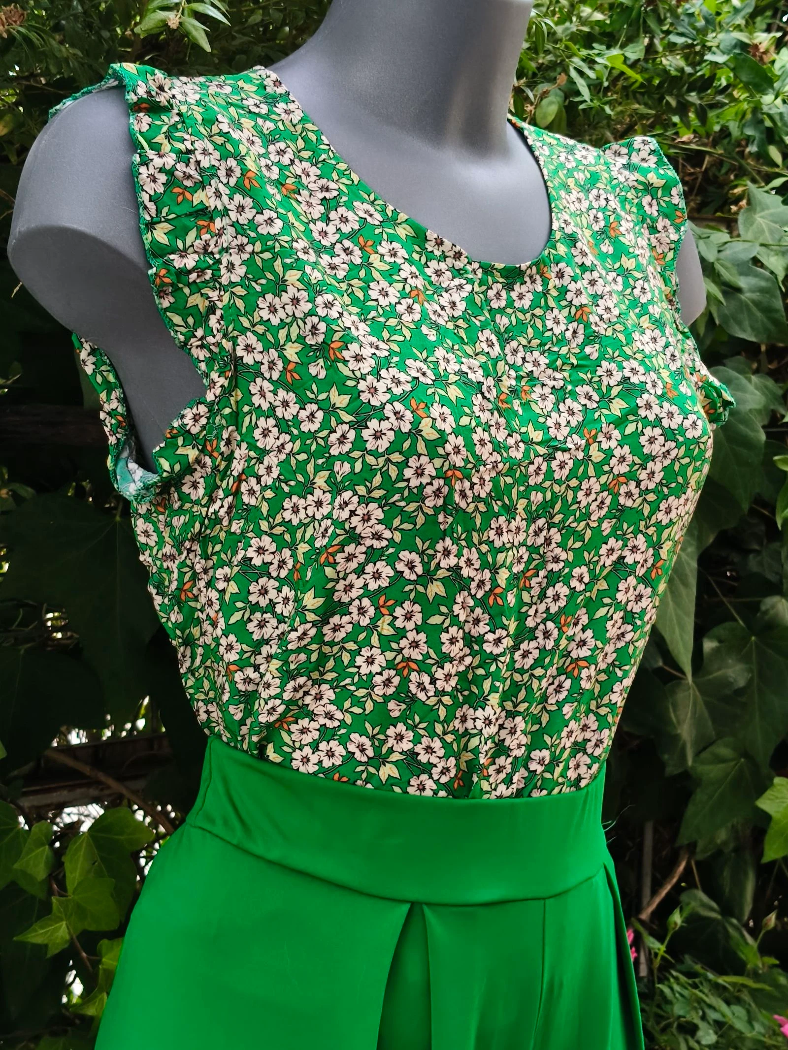 Groene blouse met bloemenprint – photo 2